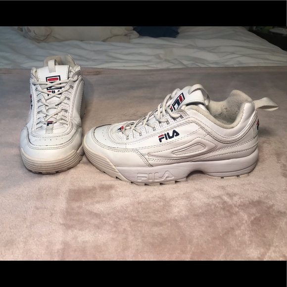 Fila Disruptor II Premium Sneaker in White - Picture 3 of 5